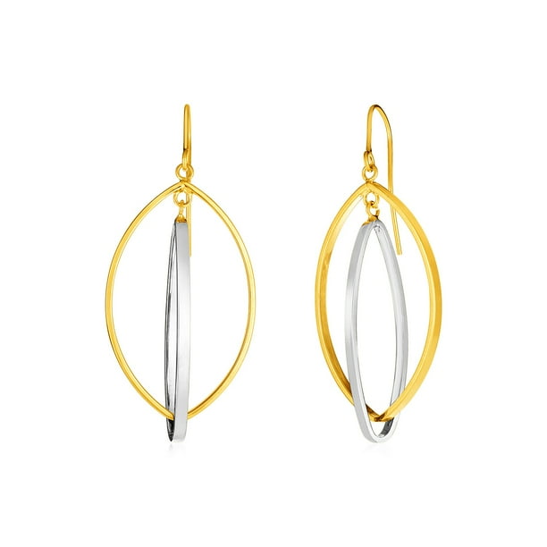 14Kt Gold Marquise Shape Earrings Puffed earrings 14Kt Gold Marquise Shape Earrings Puffed earrings